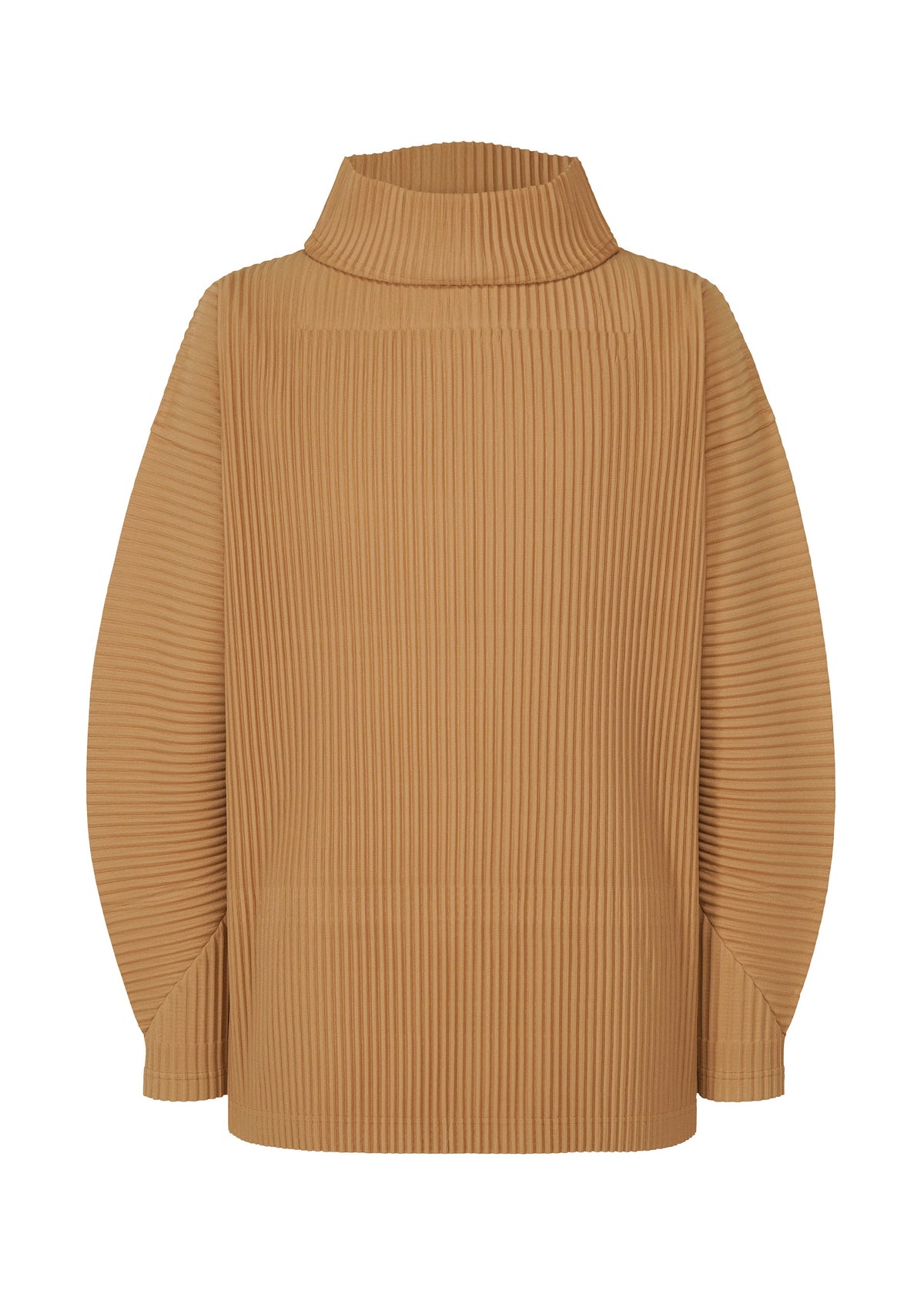 A product shot of the HOMME PLISSÉ ISSEY MIYAKE MONTHLY COLORS OCTOBER top in paesina brown (45).