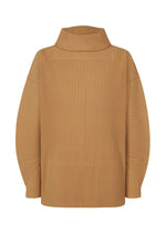 A product shot of the HOMME PLISSÉ ISSEY MIYAKE MONTHLY COLORS OCTOBER top in paesina brown (45).