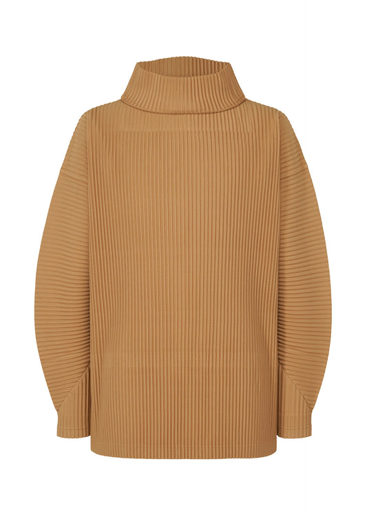 A product shot of the HOMME PLISSÉ ISSEY MIYAKE MONTHLY COLORS OCTOBER top in paesina brown (45).