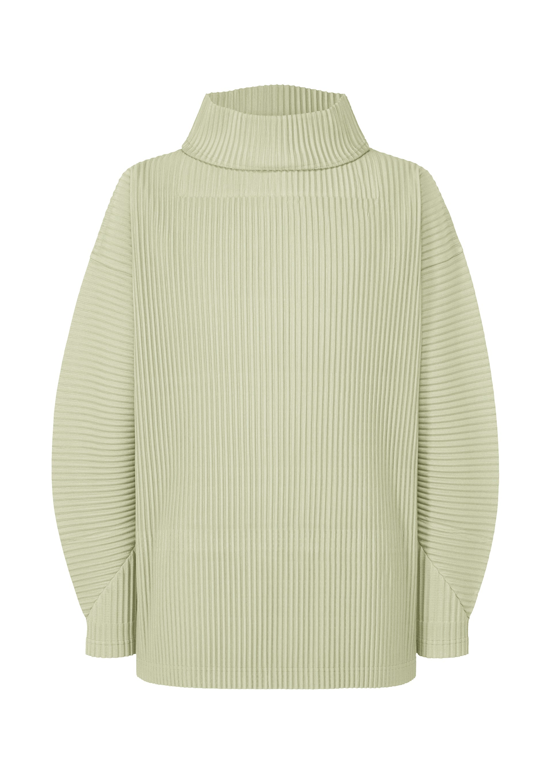 A product shot of the HOMME PLISSÉ ISSEY MIYAKE MONTHLY COLORS OCTOBER top in wavellite green (61).