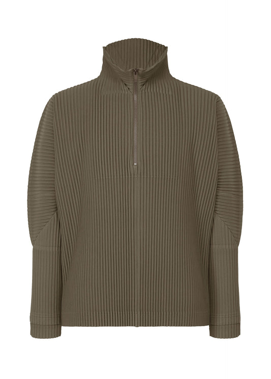 A product shot of the HOMME PLISSÉ ISSEY MIYAKE MONTHLY COLORS NOVEMBER top in mudstone grey (17).