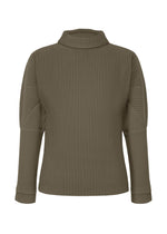 A product shot of the HOMME PLISSÉ ISSEY MIYAKE MONTHLY COLORS NOVEMBER top in mudstone grey (17).