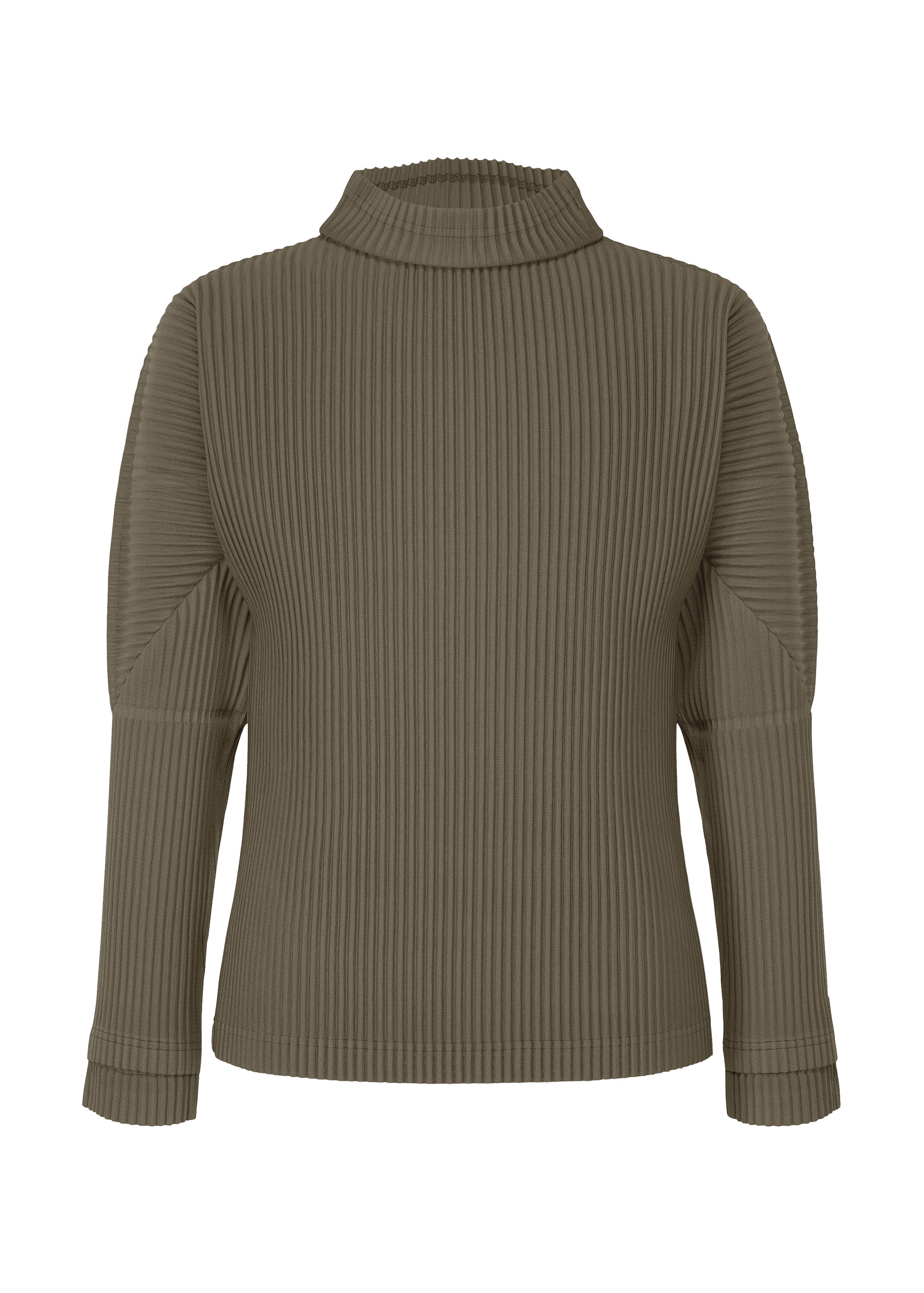 A product shot of the HOMME PLISSÉ ISSEY MIYAKE MONTHLY COLORS NOVEMBER top in mudstone grey (17).