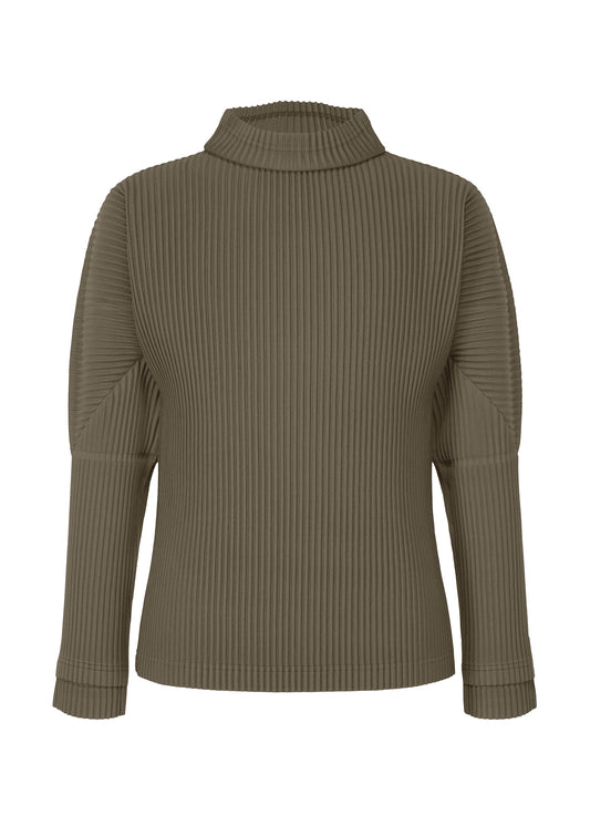 A product shot of the HOMME PLISSÉ ISSEY MIYAKE MONTHLY COLORS NOVEMBER top in mudstone grey (17).
