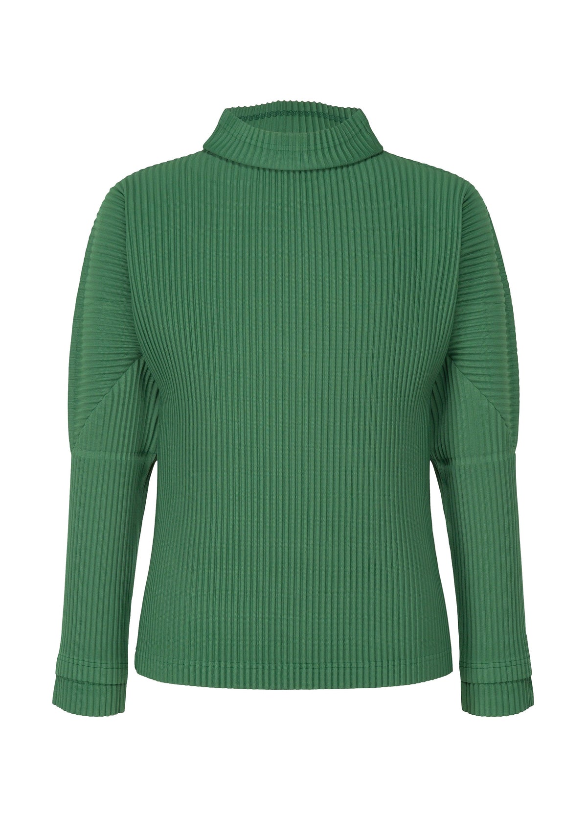 A product shot of the HOMME PLISSÉ ISSEY MIYAKE MONTHLY COLORS NOVEMBER top in celadon green (63).