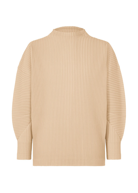 A product shot of the HOMME PLISSÉ ISSEY MIYAKE MONTHLY COLORS DECEMBER clothing in ammonite beige (42).