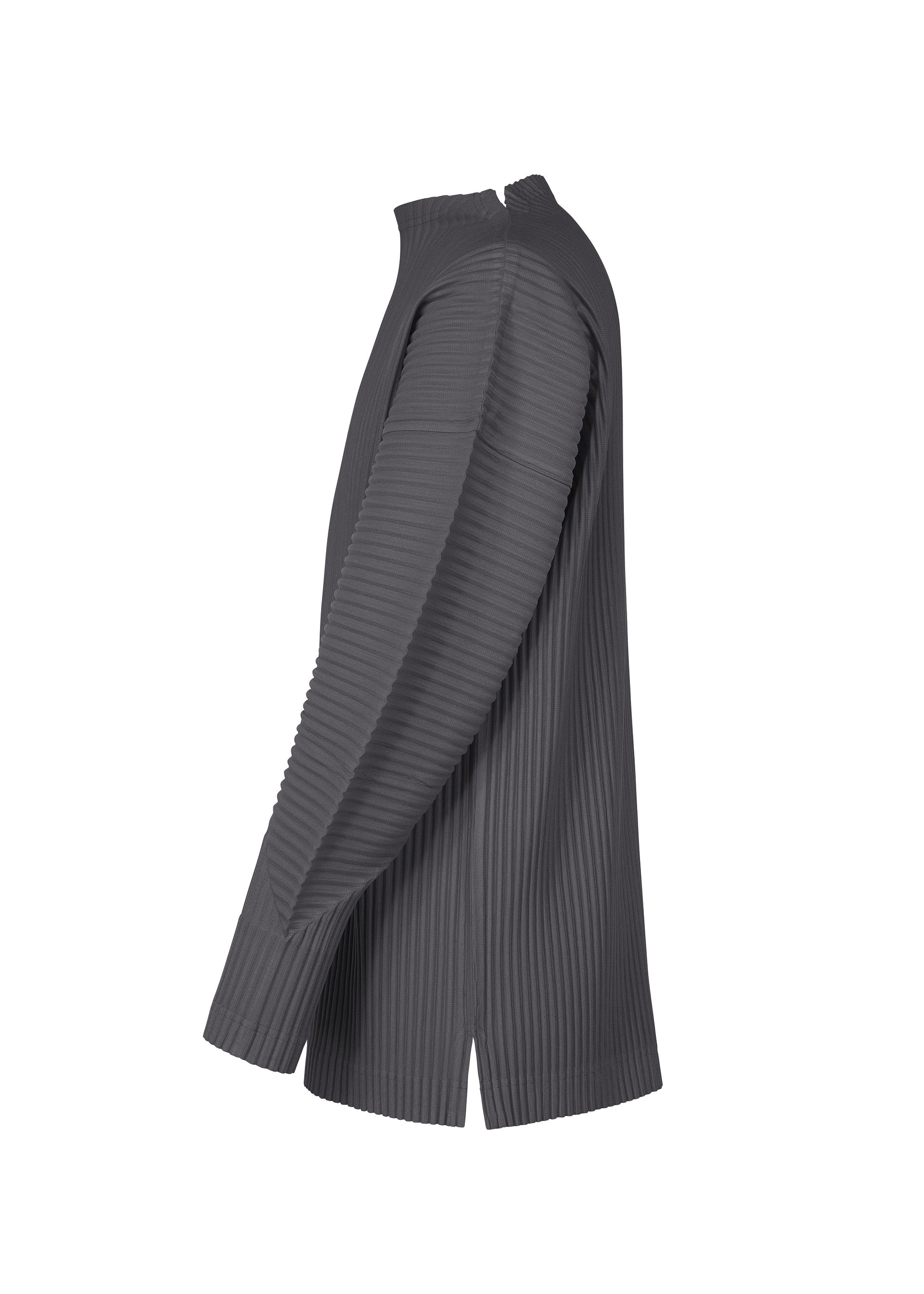 A detail shot of the HOMME PLISSÉ ISSEY MIYAKE MONTHLY COLORS DECEMBER clothing.