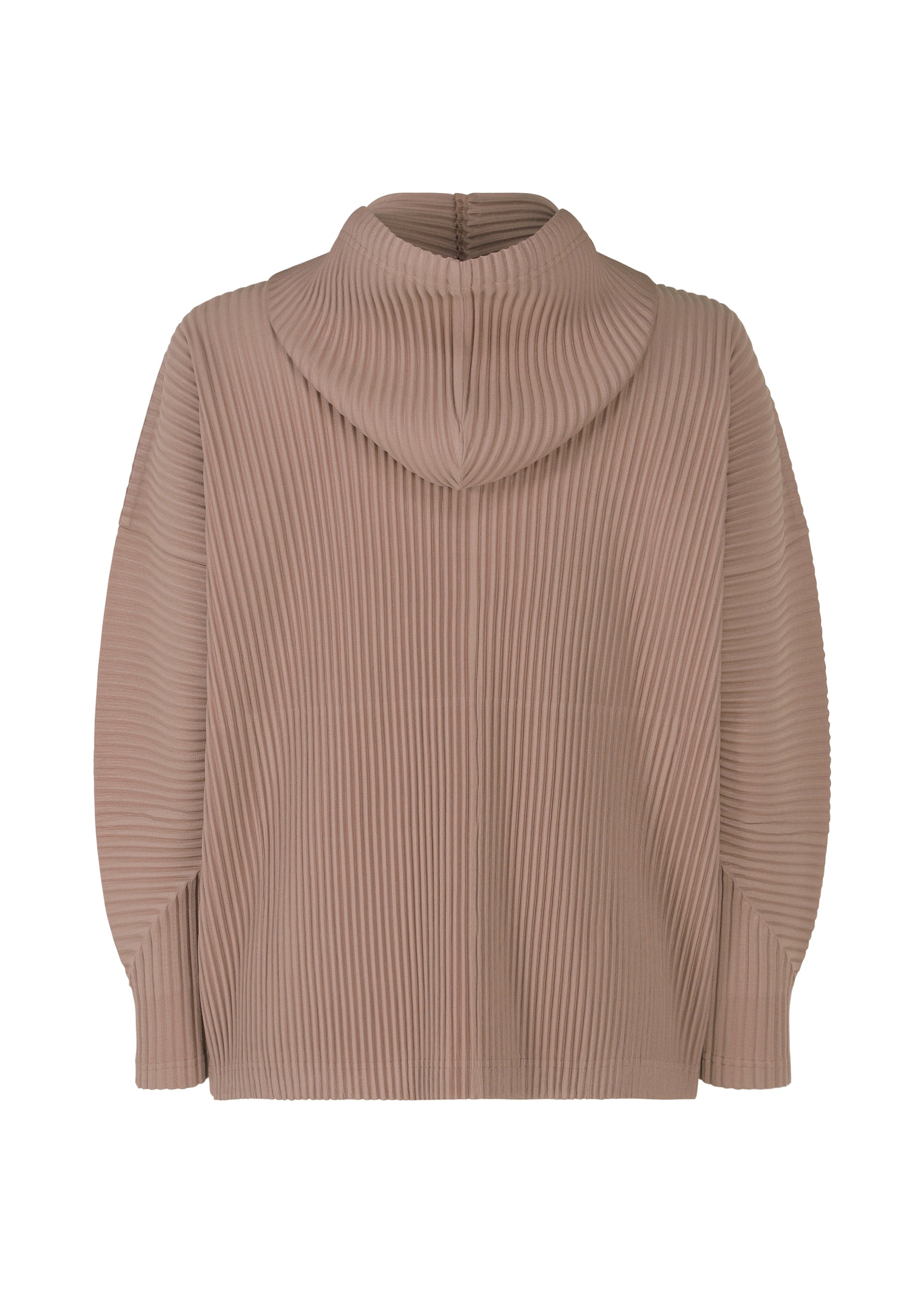 A detail shot of the HOMME PLISSÉ ISSEY MIYAKE COLOR PLEATS top.