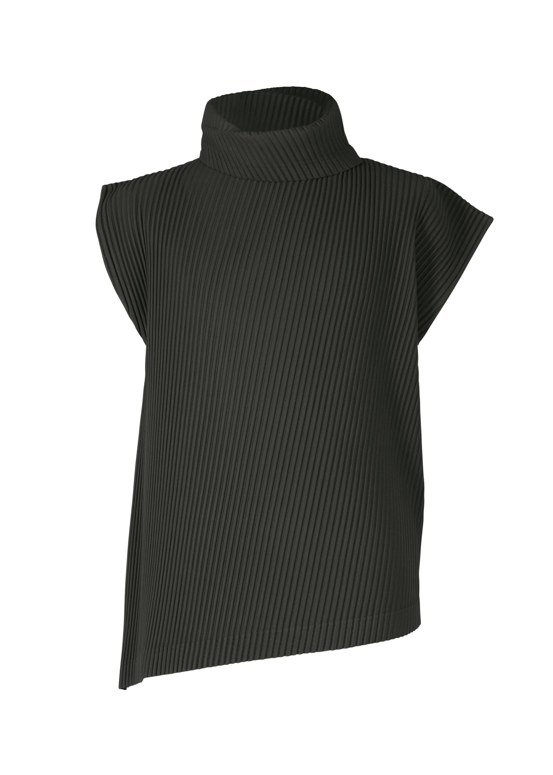 A product shot of the HOMME PLISSÉ ISSEY MIYAKE ANGULAR STONE top in coke grey (13).