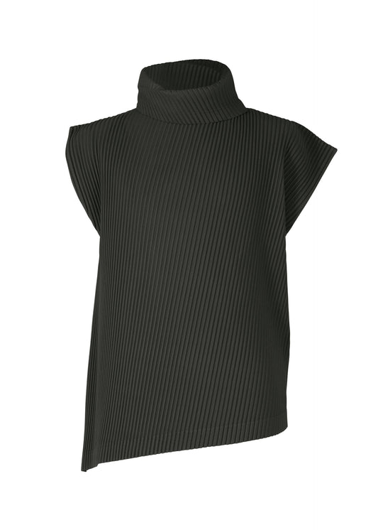 A product shot of the HOMME PLISSÉ ISSEY MIYAKE ANGULAR STONE top in coke grey (13).