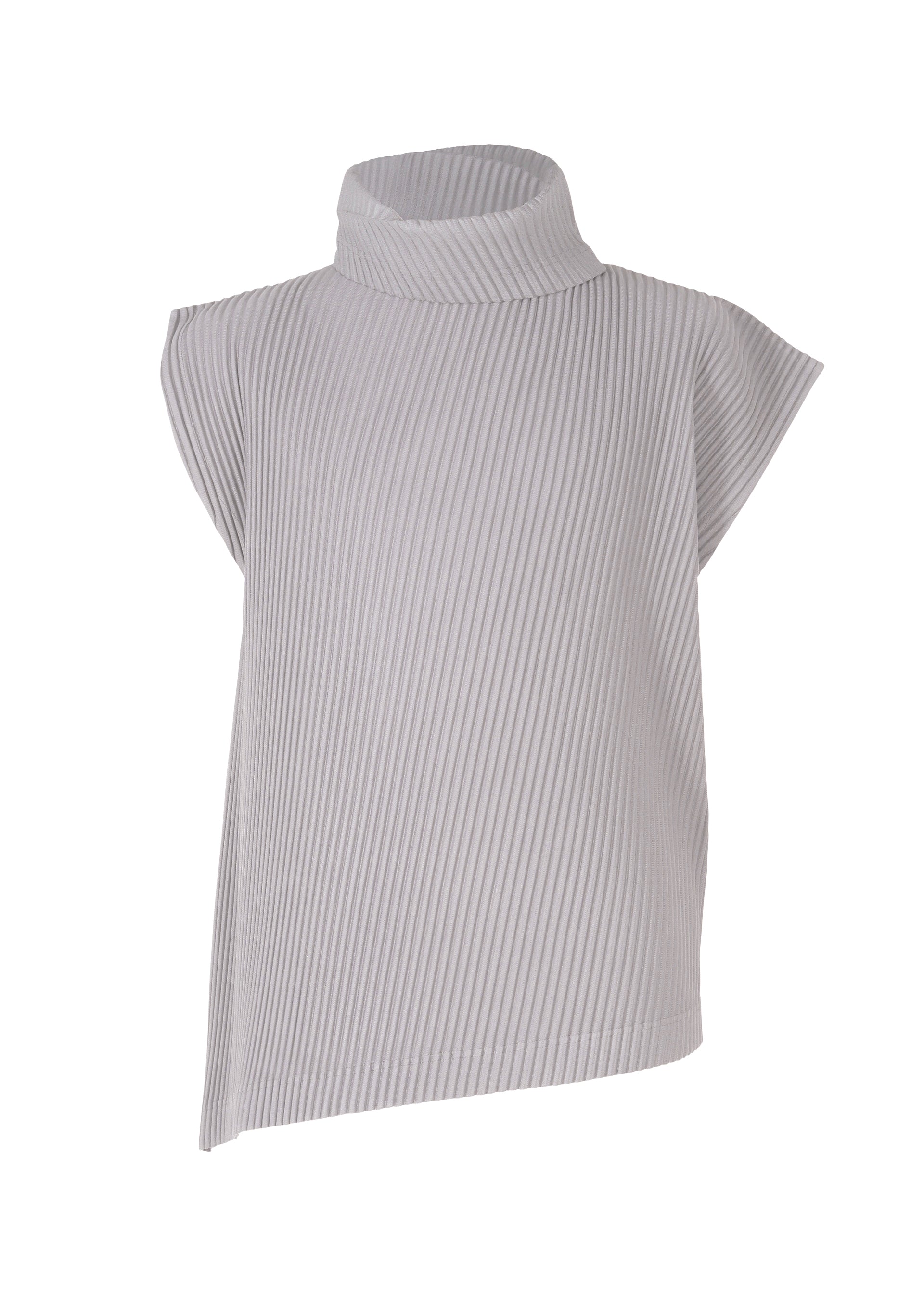 A product shot of the HOMME PLISSÉ ISSEY MIYAKE ANGULAR STONE top in pebble purple (80).