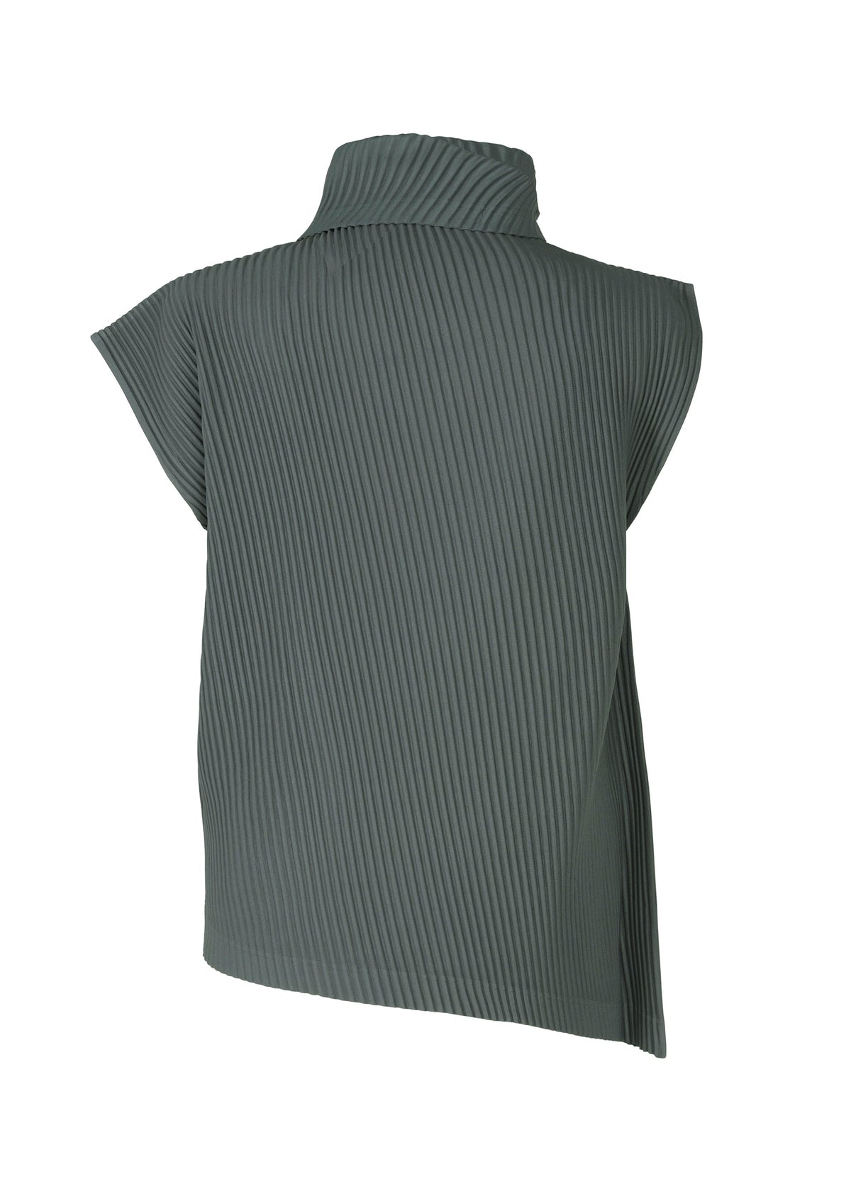 A detail shot of the HOMME PLISSÉ ISSEY MIYAKE ANGULAR STONE top.