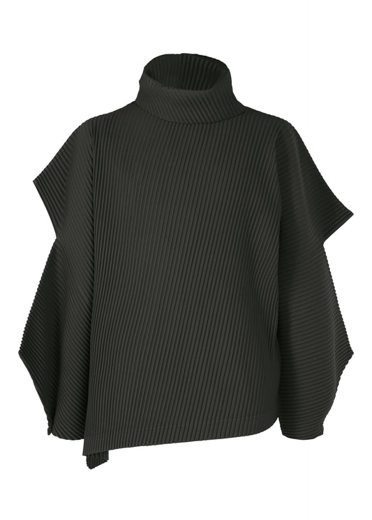 A product shot of the HOMME PLISSÉ ISSEY MIYAKE ANGULAR STONE top in coke grey (13).