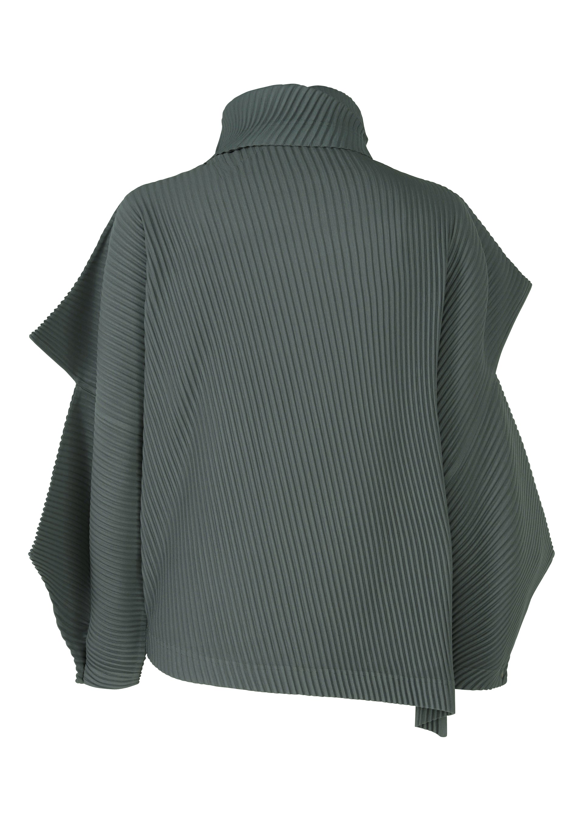 A detail shot of the HOMME PLISSÉ ISSEY MIYAKE ANGULAR STONE top.