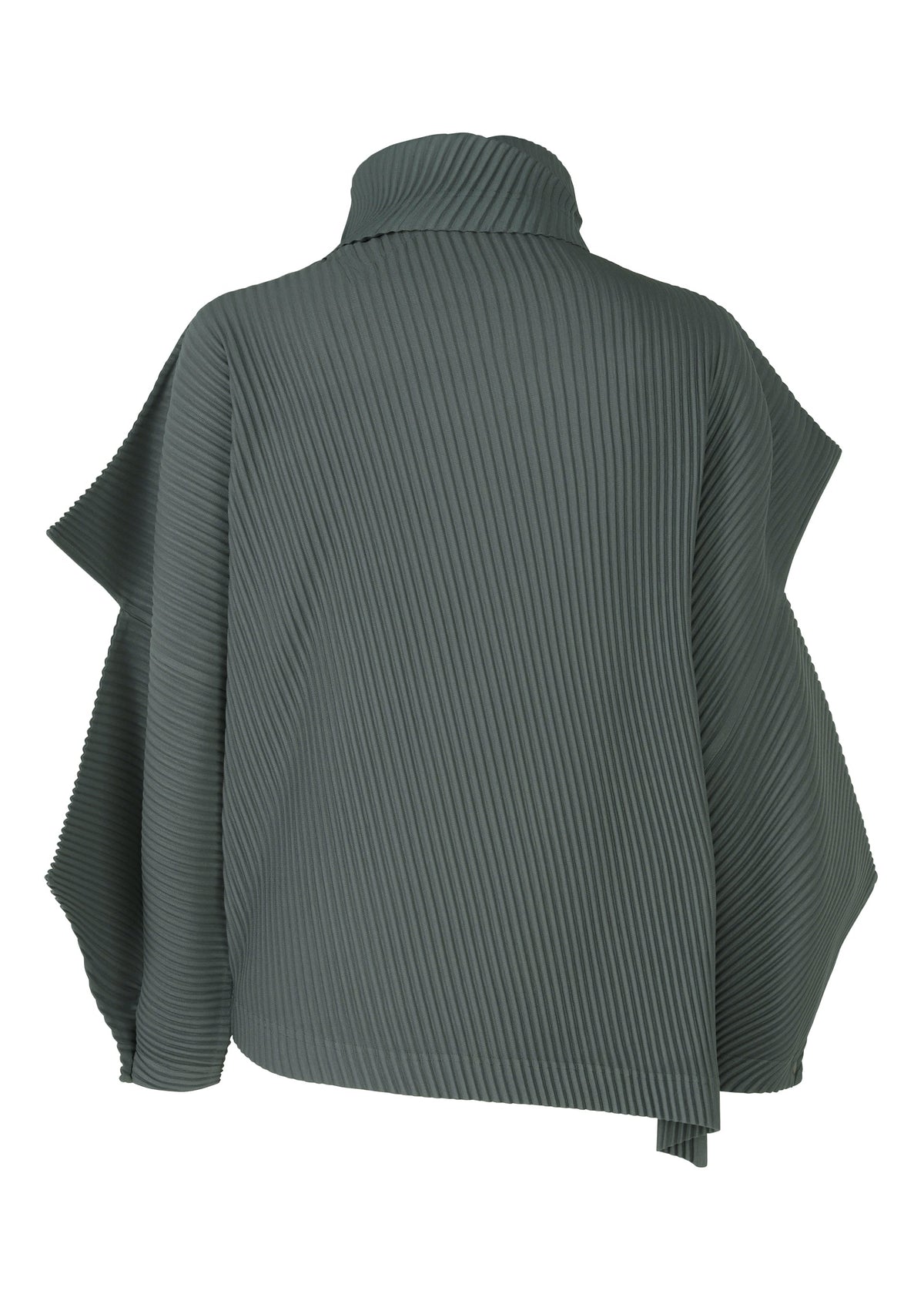 A detail shot of the HOMME PLISSÉ ISSEY MIYAKE ANGULAR STONE top.