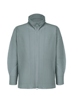 A product shot of the HOMME PLISSÉ ISSEY MIYAKE MONTHLY COLORS AUGUST shirt in slate blue (71).