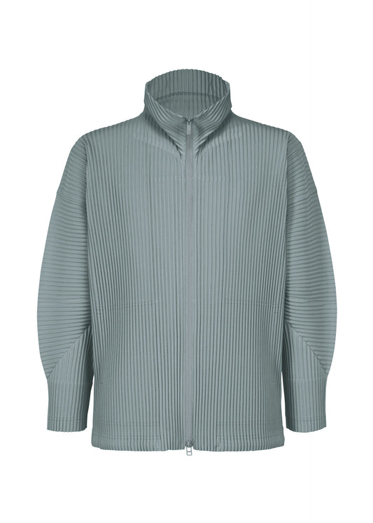 A product shot of the HOMME PLISSÉ ISSEY MIYAKE MONTHLY COLORS AUGUST shirt in slate blue (71).