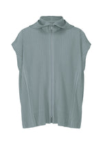 A product shot of the HOMME PLISSÉ ISSEY MIYAKE MONTHLY COLORS AUGUST shirt in slate blue (71).