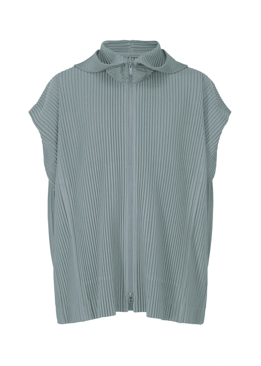 A product shot of the HOMME PLISSÉ ISSEY MIYAKE MONTHLY COLORS AUGUST shirt in slate blue (71).
