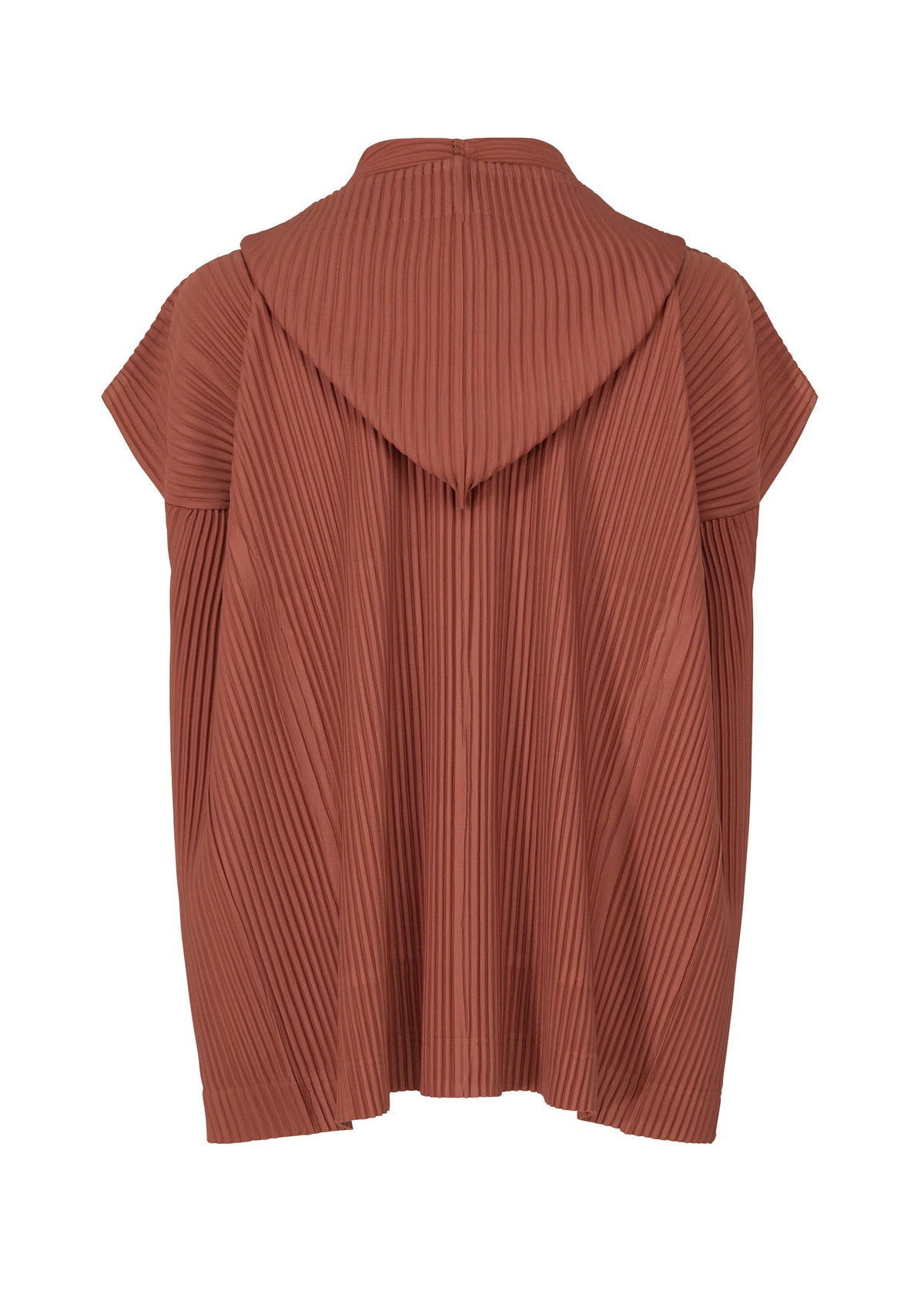 A detail shot of the HOMME PLISSÉ ISSEY MIYAKE MONTHLY COLORS AUGUST shirt.