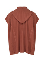A detail shot of the HOMME PLISSÉ ISSEY MIYAKE MONTHLY COLORS AUGUST shirt.