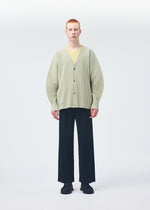 A model wears the HOMME PLISSÉ ISSEY MIYAKE MONTHLY COLORS OCTOBER shirt.