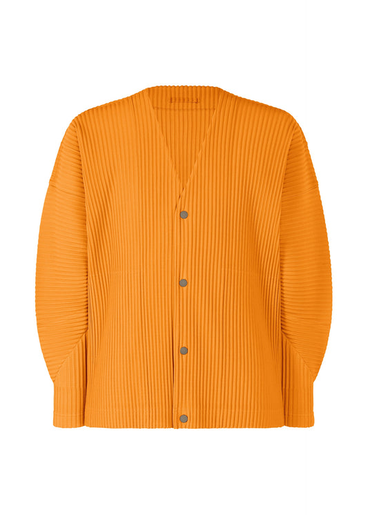 A product shot of the HOMME PLISSÉ ISSEY MIYAKE MONTHLY COLORS OCTOBER shirt in orpiment orange (33).