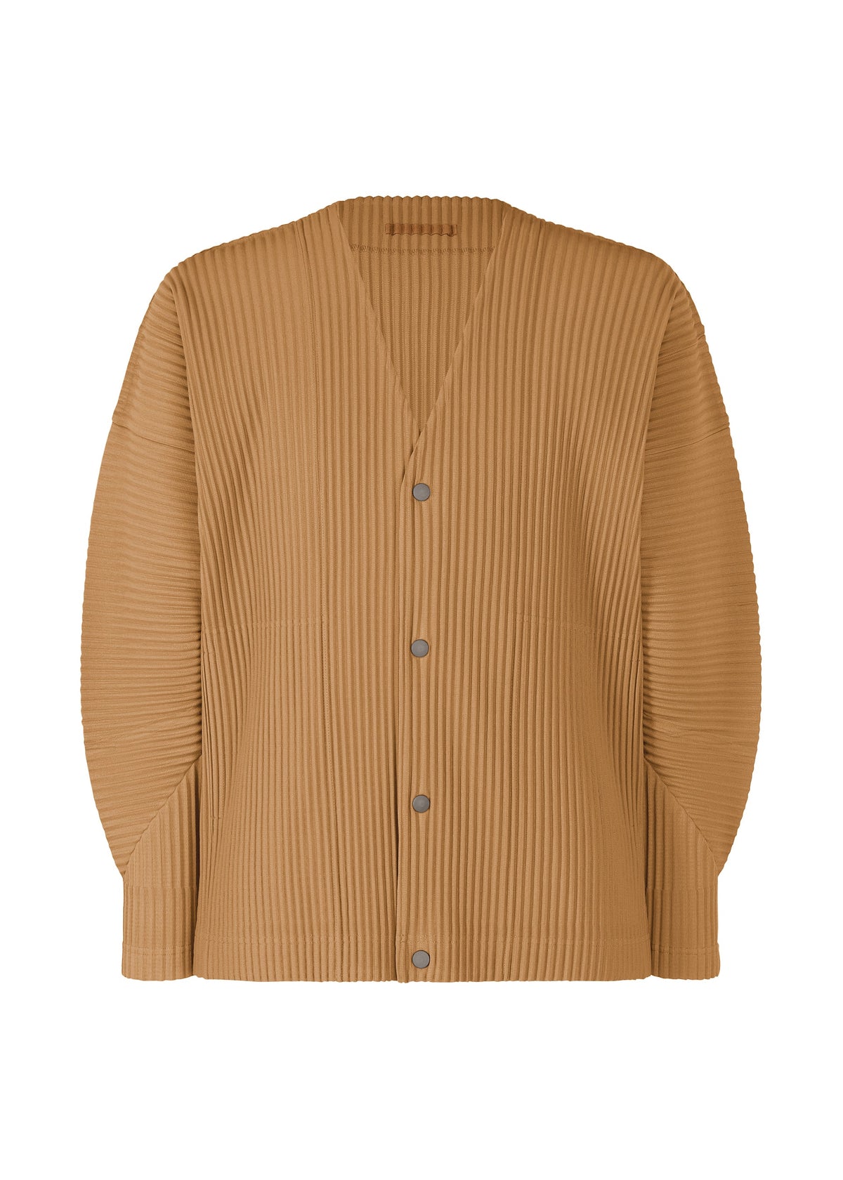 A product shot of the HOMME PLISSÉ ISSEY MIYAKE MONTHLY COLORS OCTOBER shirt in paesina brown (45).