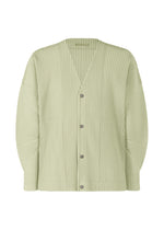 A product shot of the HOMME PLISSÉ ISSEY MIYAKE MONTHLY COLORS OCTOBER shirt in wavellite green (61).