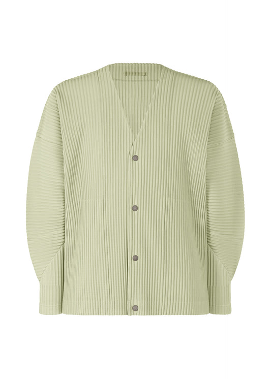 A product shot of the HOMME PLISSÉ ISSEY MIYAKE MONTHLY COLORS OCTOBER shirt in wavellite green (61).