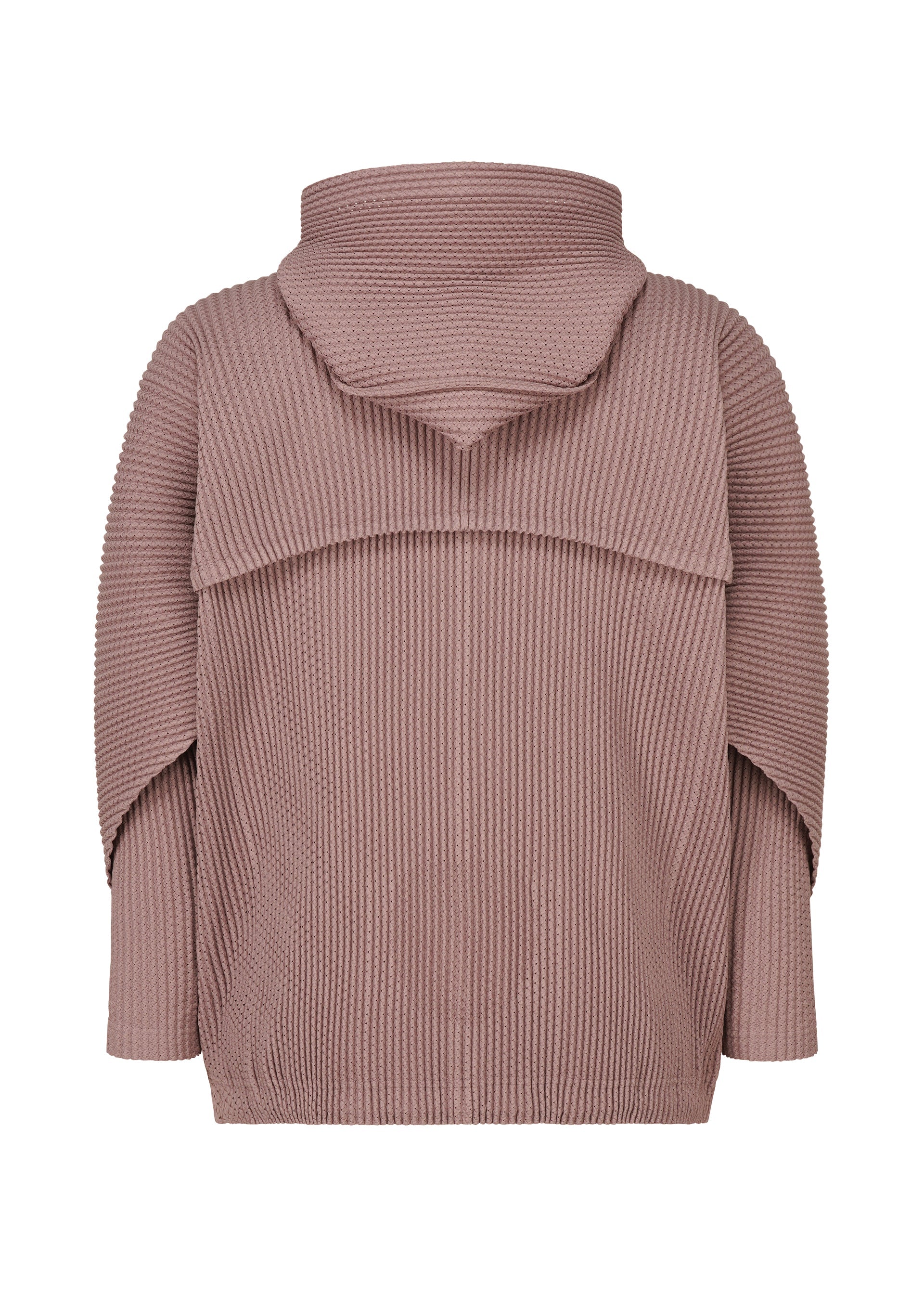 A detail shot of the HOMME PLISSÉ ISSEY MIYAKE WICKERWORK MESH shirt.