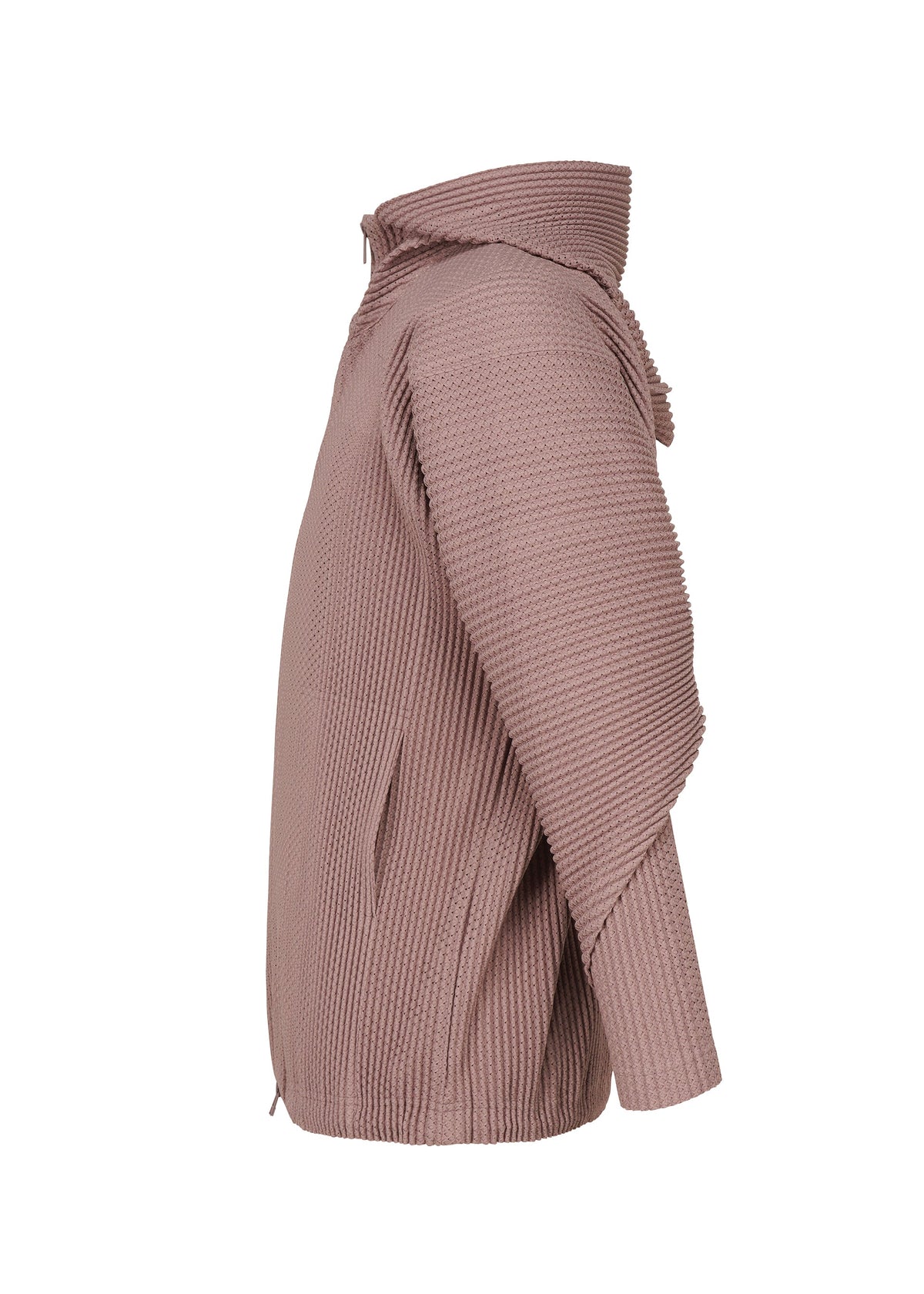 A detail shot of the HOMME PLISSÉ ISSEY MIYAKE WICKERWORK MESH shirt.