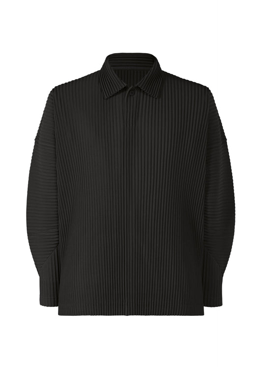 A product shot of the HOMME PLISSÉ ISSEY MIYAKE MONTHLY COLORS AUGUST shirt in black (15).