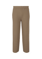 A product shot of the HOMME PLISSÉ ISSEY MIYAKE RUSTIC KNIT trousers in greige (19).