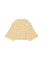 A product shot of the HOMME PLISSÉ ISSEY MIYAKE CROCHET HAT cap in beige (40).