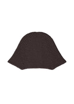 A product shot of the HOMME PLISSÉ ISSEY MIYAKE CROCHET HAT cap in brown (44).