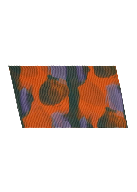 A product shot of the HOMME PLISSÉ ISSEY MIYAKE DAWN STOLE stole in orange (32).