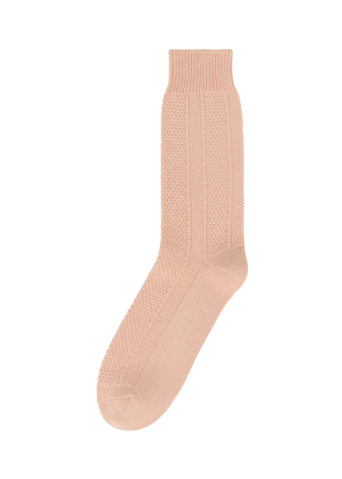 A product shot of the HOMME PLISSÉ ISSEY MIYAKE STEM SOCKS lingerie & hosiery in pink (22).