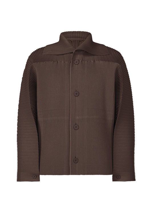 A product shot of the HOMME PLISSÉ ISSEY MIYAKE LINEN LIKE jacket in brown (44).