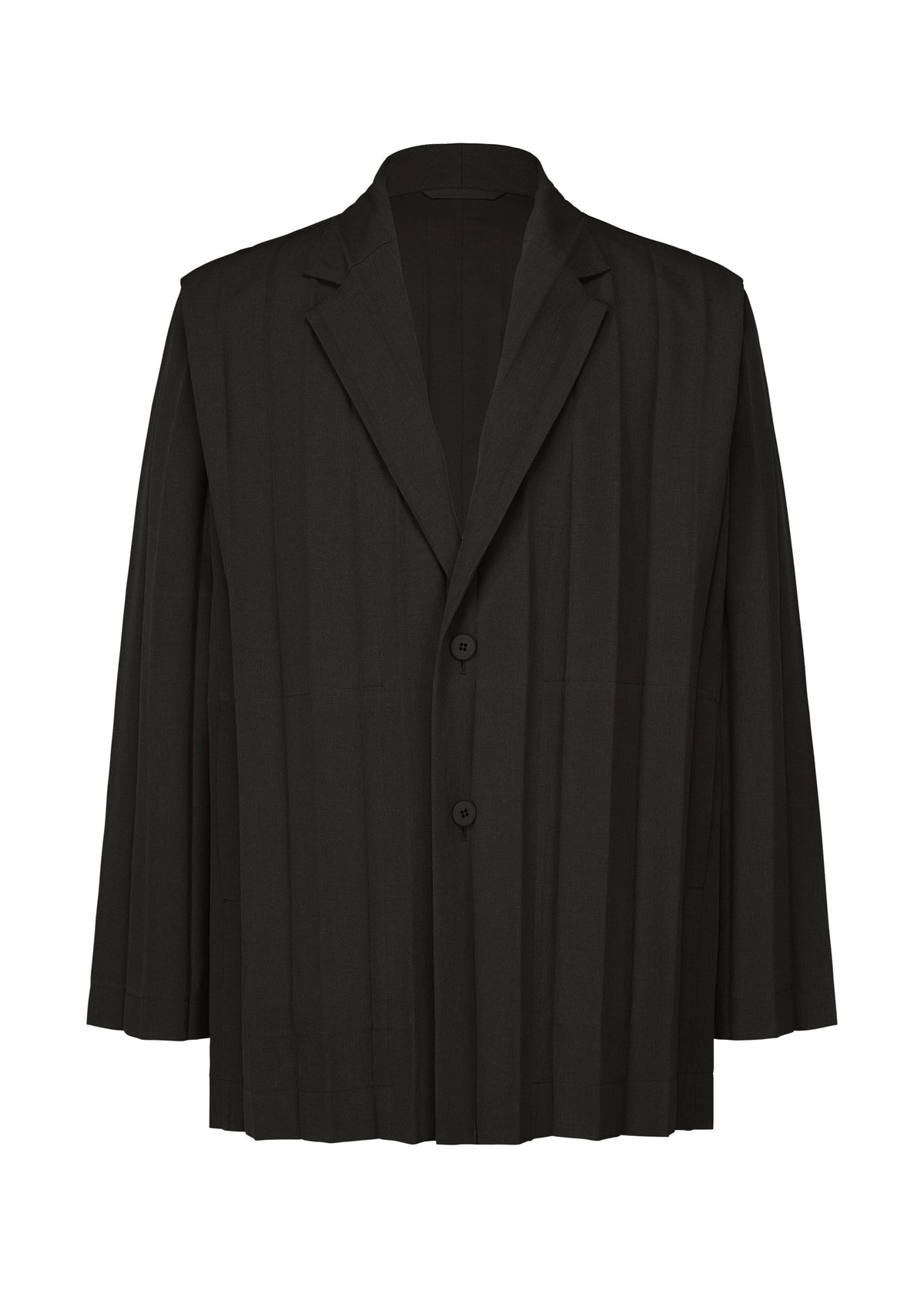 A product shot of the HOMME PLISSÉ ISSEY MIYAKE EDGE ENSEMBLE jacket in black (15).