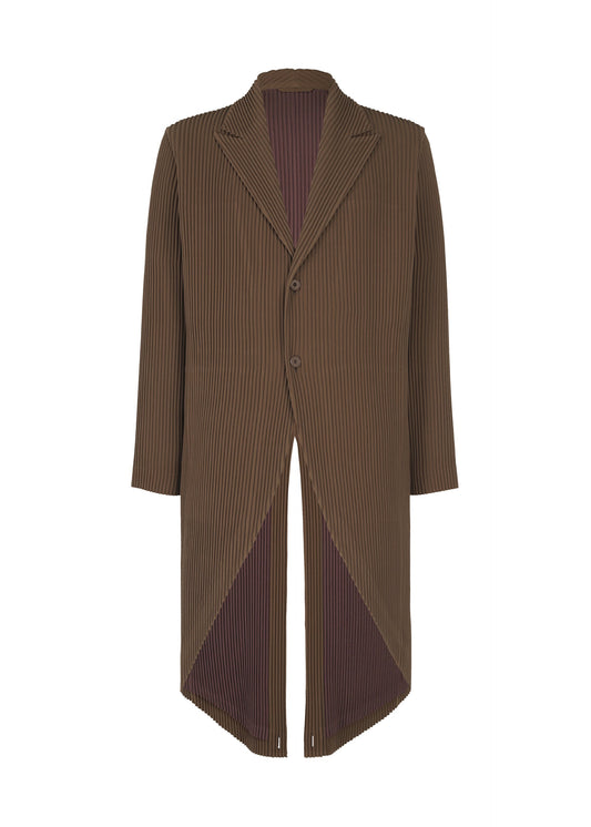 A product shot of the HOMME PLISSÉ ISSEY MIYAKE TUXEDO PLEATS jacket in brown (44).