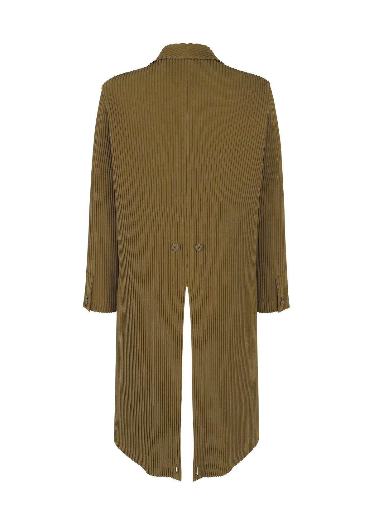 A detail shot of the HOMME PLISSÉ ISSEY MIYAKE TUXEDO PLEATS jacket.