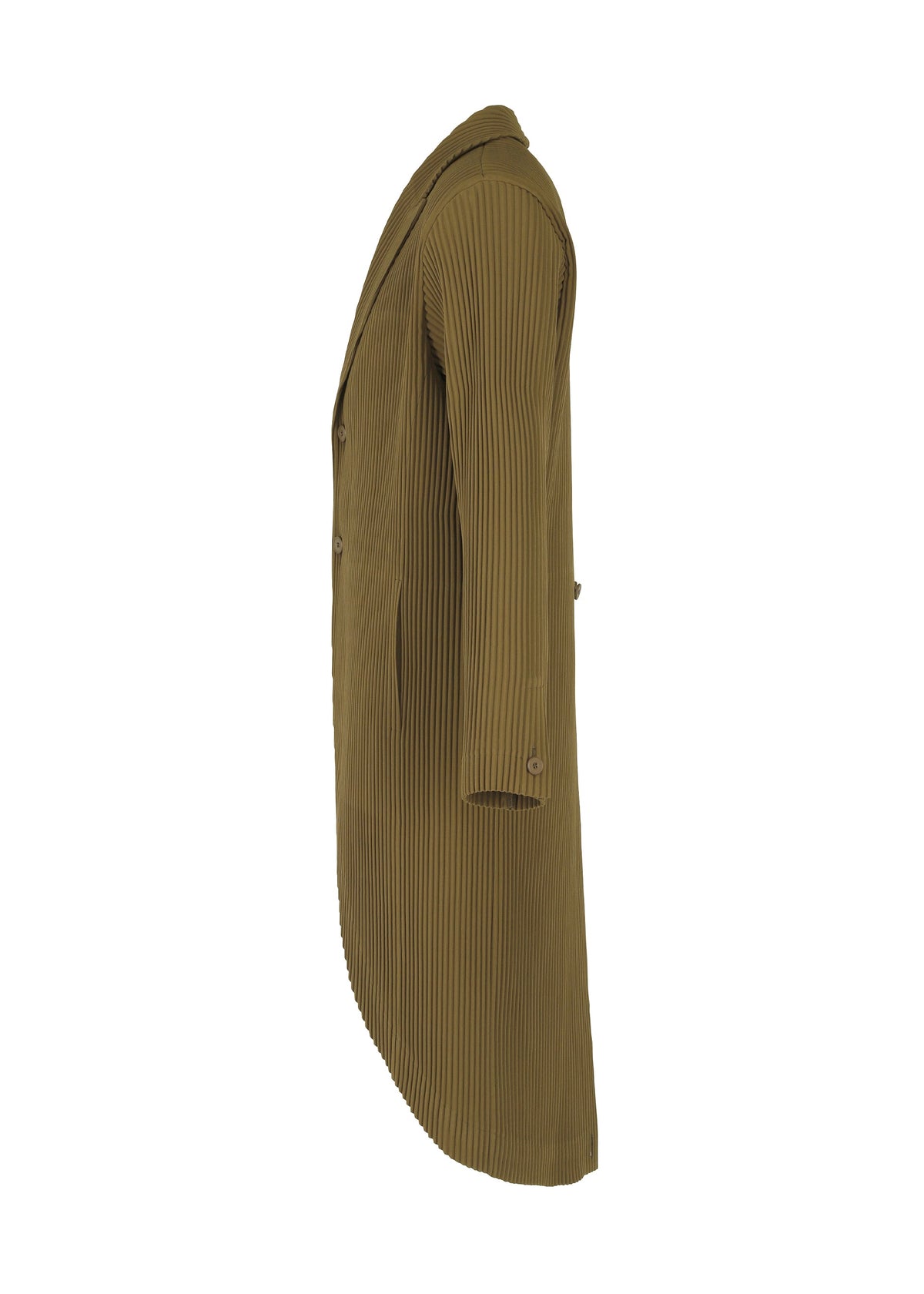 A detail shot of the HOMME PLISSÉ ISSEY MIYAKE TUXEDO PLEATS jacket.