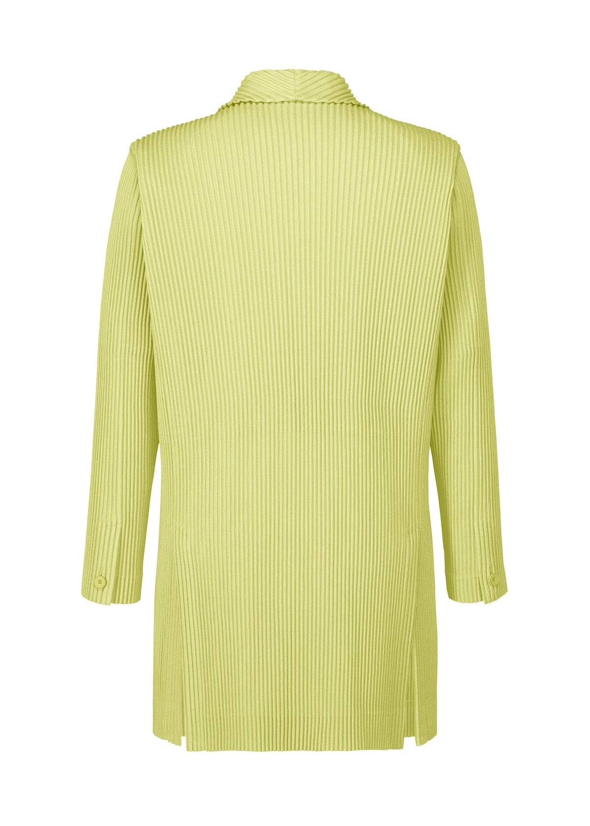 A detail shot of the HOMME PLISSÉ ISSEY MIYAKE LINEN LIKE jacket.