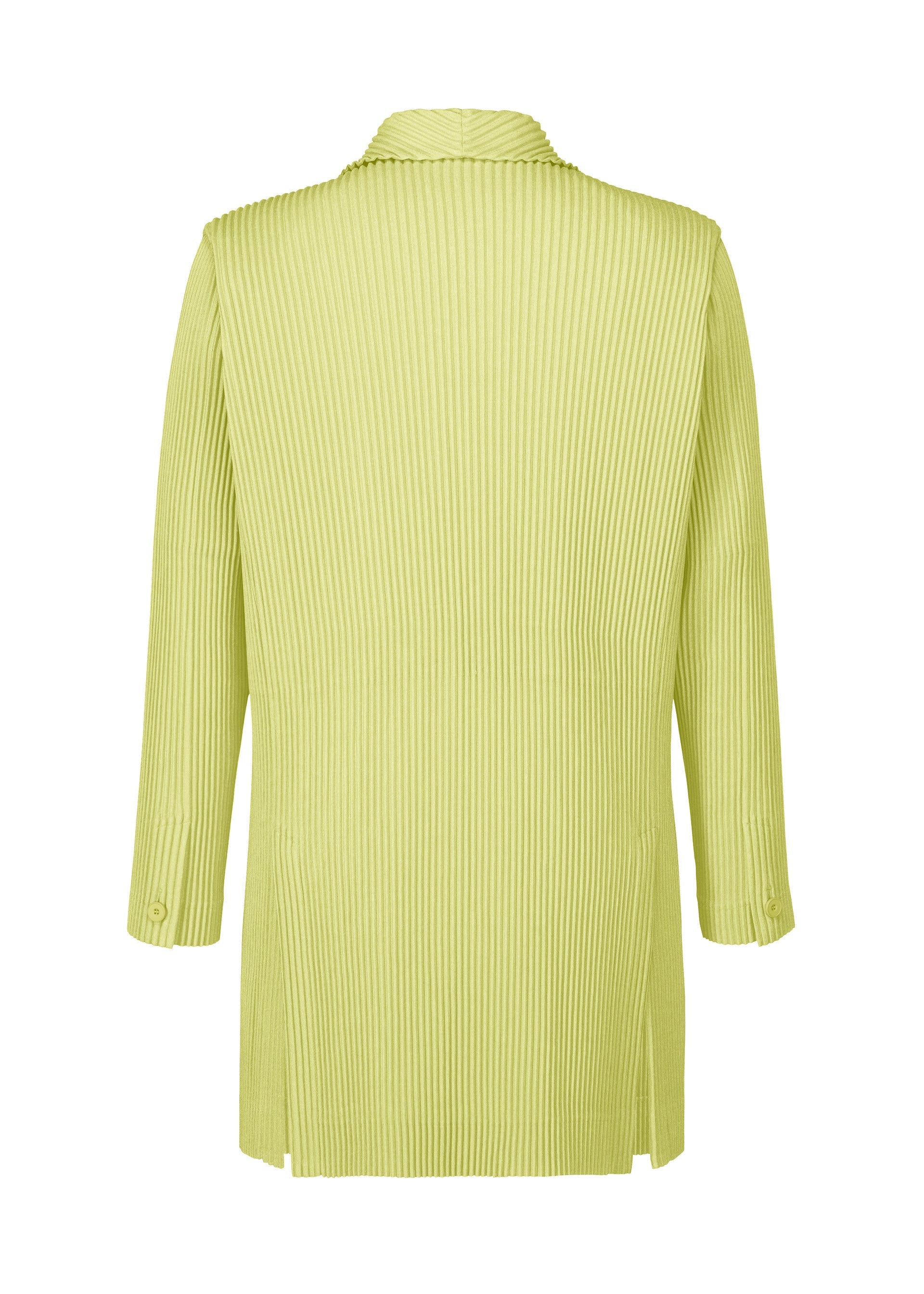 A detail shot of the HOMME PLISSÉ ISSEY MIYAKE LINEN LIKE jacket.