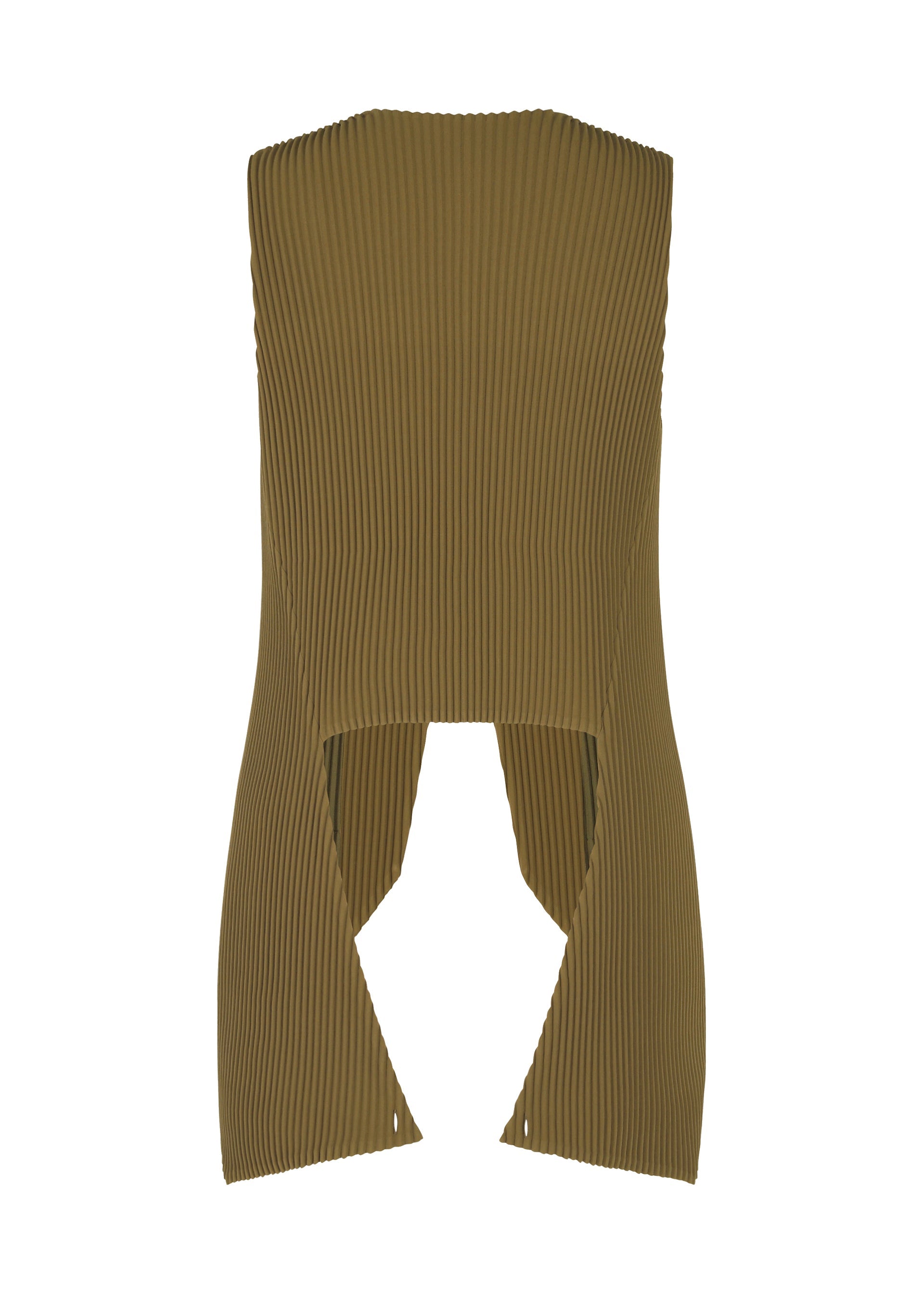A detail shot of the HOMME PLISSÉ ISSEY MIYAKE TUXEDO PLEATS vest.