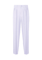 A product shot of the HOMME PLISSÉ ISSEY MIYAKE EDGE ENSEMBLE trousers in white blue (07).