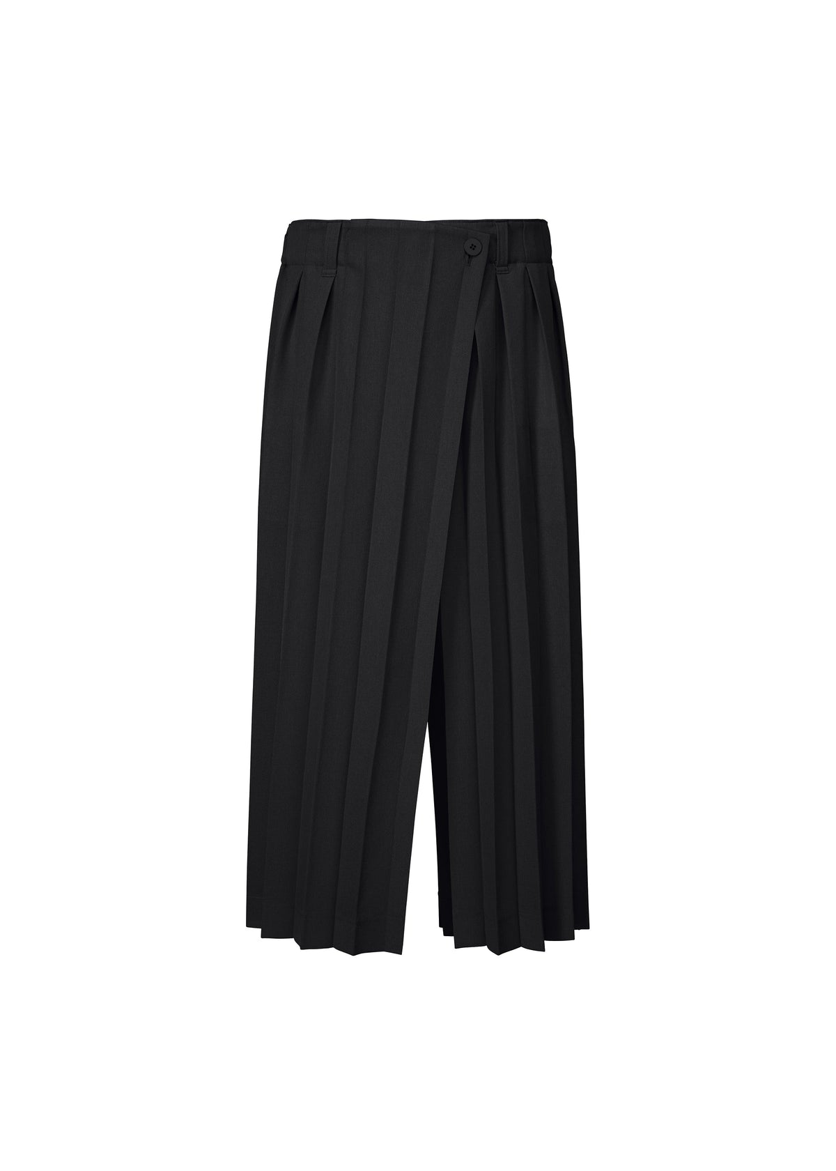 A product shot of the HOMME PLISSÉ ISSEY MIYAKE EDGE ENSEMBLE trousers in black (15).