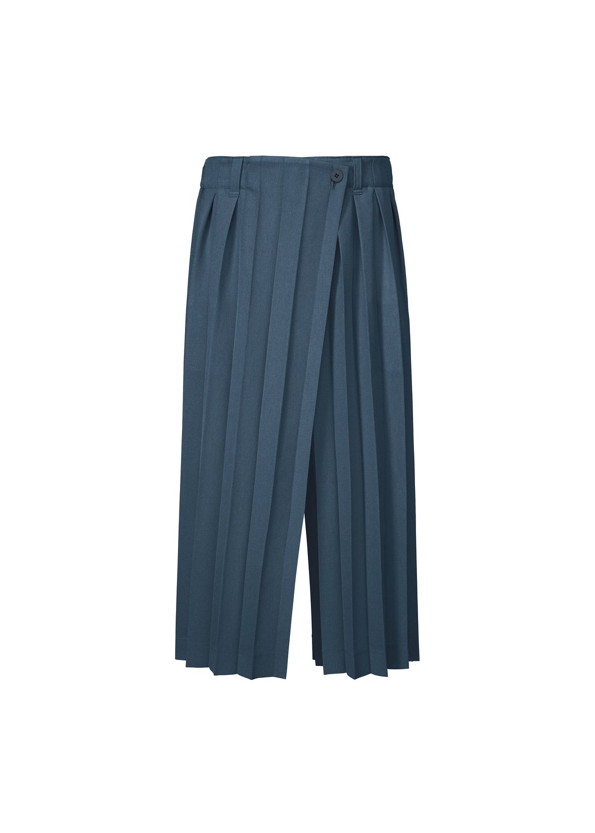 A product shot of the HOMME PLISSÉ ISSEY MIYAKE EDGE ENSEMBLE trousers in navy (75).