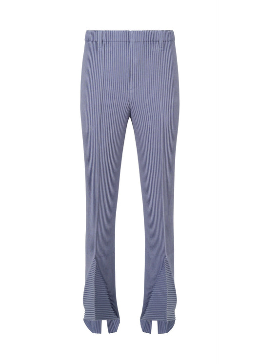A product shot of the HOMME PLISSÉ ISSEY MIYAKE LINEN LIKE trousers in blue (72).